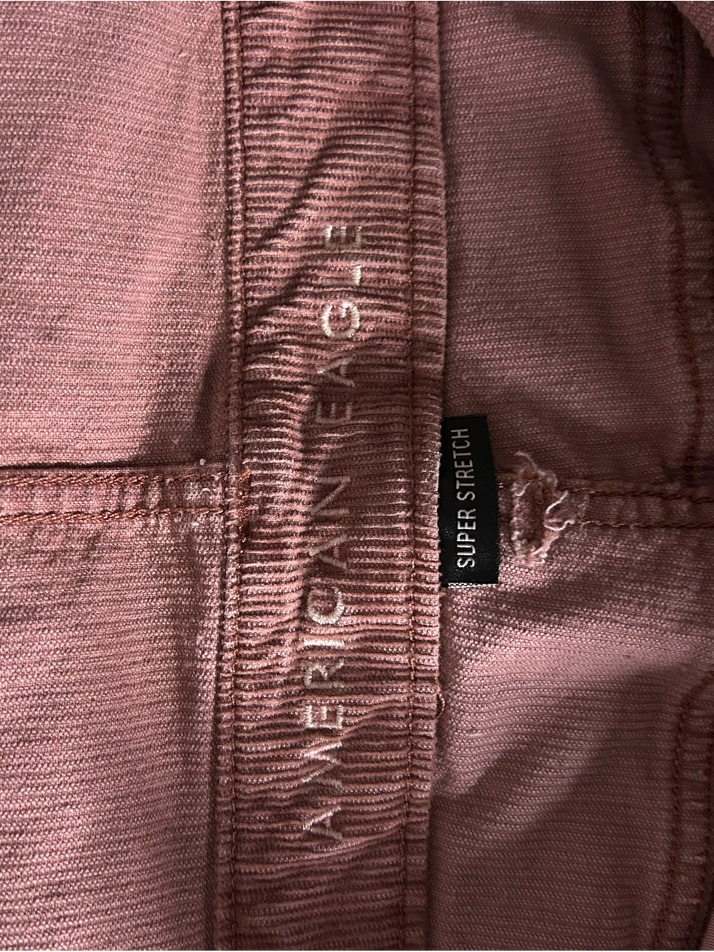 Burgundy AMERICAN EAGLE Corduroy Overall Skirt - Picture 13 of 14